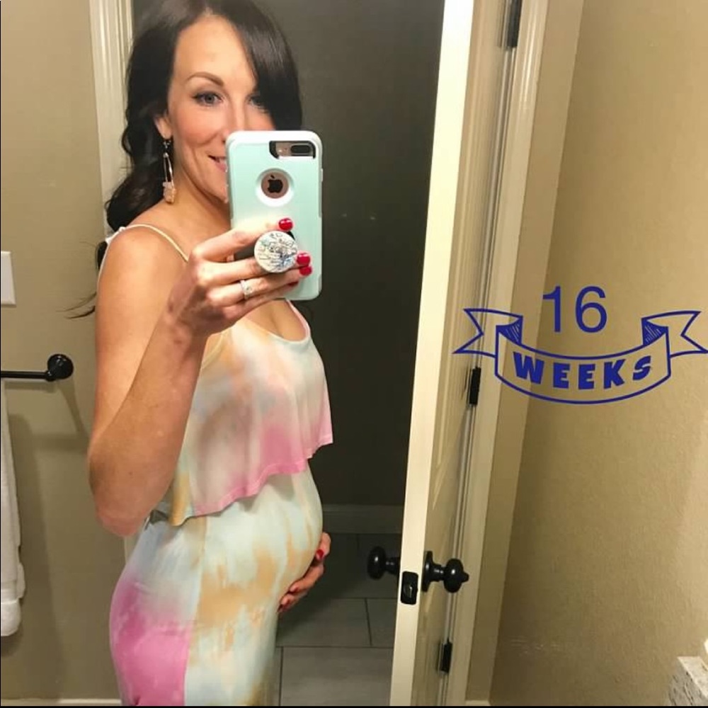 Tie dye spaghetti strap dress